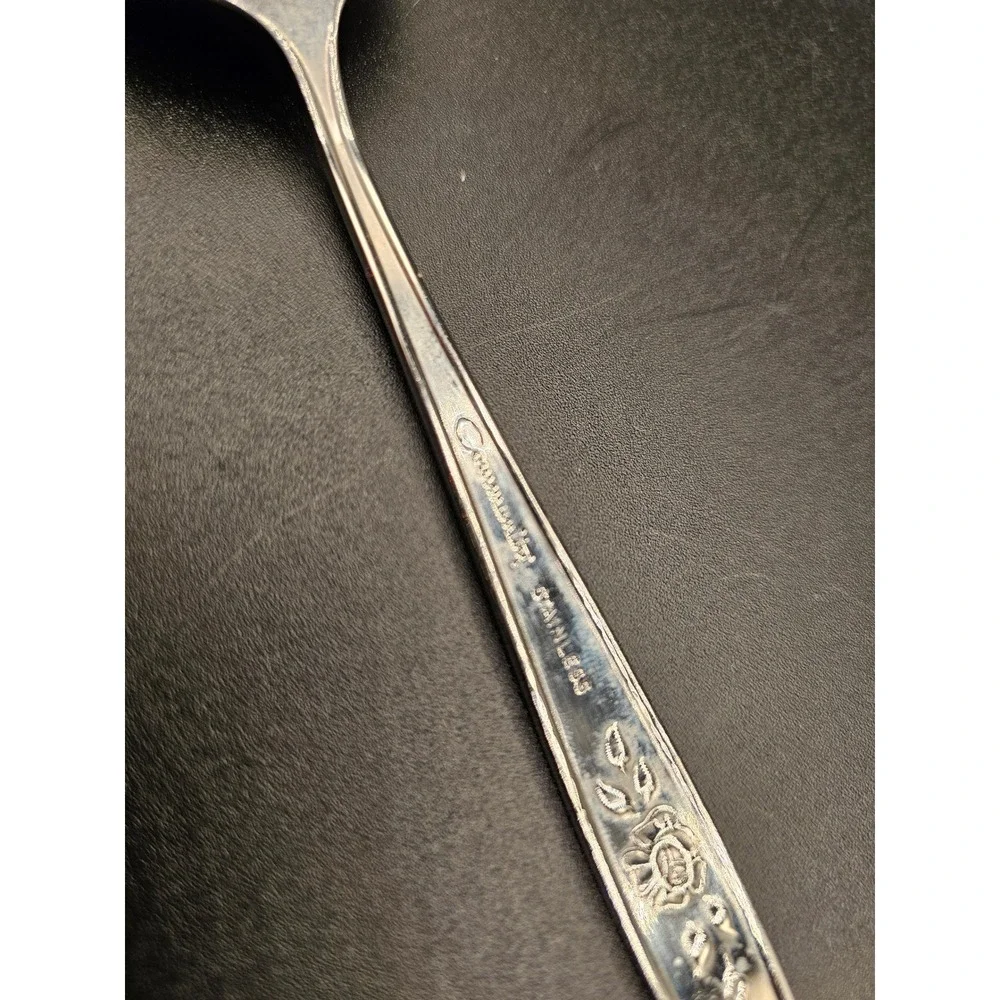 Oneida Community Stainless Morning Rose Teaspoons Set of 6 Floral Flatware 6 in